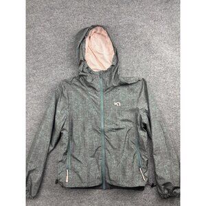 Kari Traa Jacket Womens Medium Green Hooded Lightweight Windbreaker Outdoor Coat